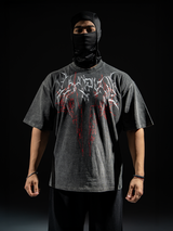 HellForged Wings Acid Wash Tee