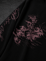 Spider Lily Waffle Knit Tee