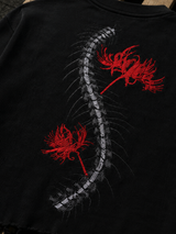 Spine Red Waffle Ripped Tee