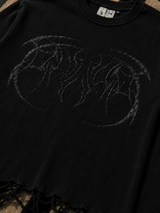 Spine Red Waffle Ripped Tee
